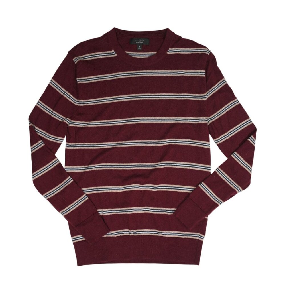 Banana Republic Factory Merino Wool Sweater in Red Stripe
